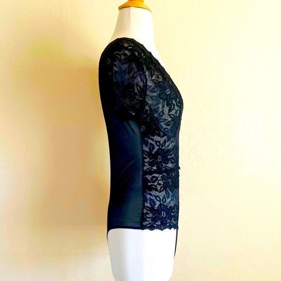 VTG Victoria’s Secret Black Lace Bodysuit - Picture 4 of 11